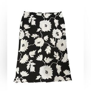 NYCC Women’s Plus Size Black/White Floral Maxi Long Skirt-size 2X